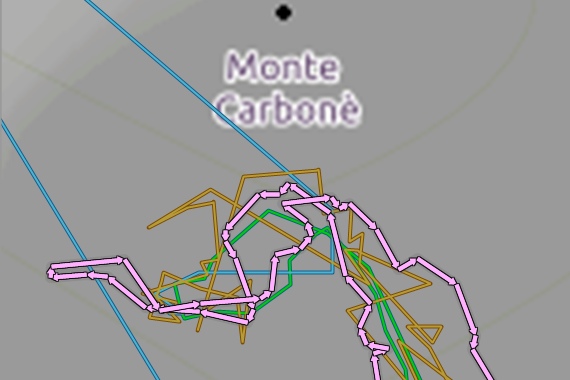 Traces GPX au Monte Carbonè