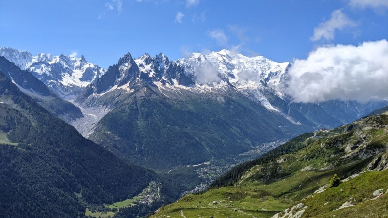 Vue imprenable sur le Massif du Mont Blanc