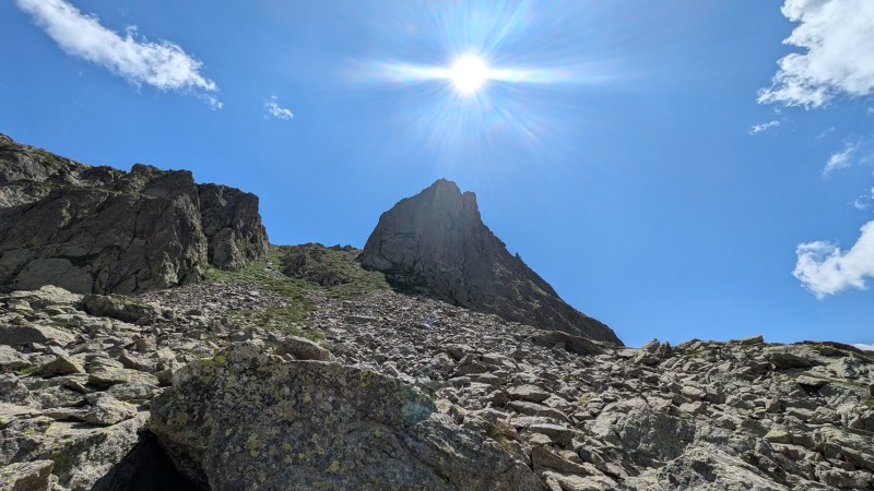 Le couloir de la descente vers la Barme