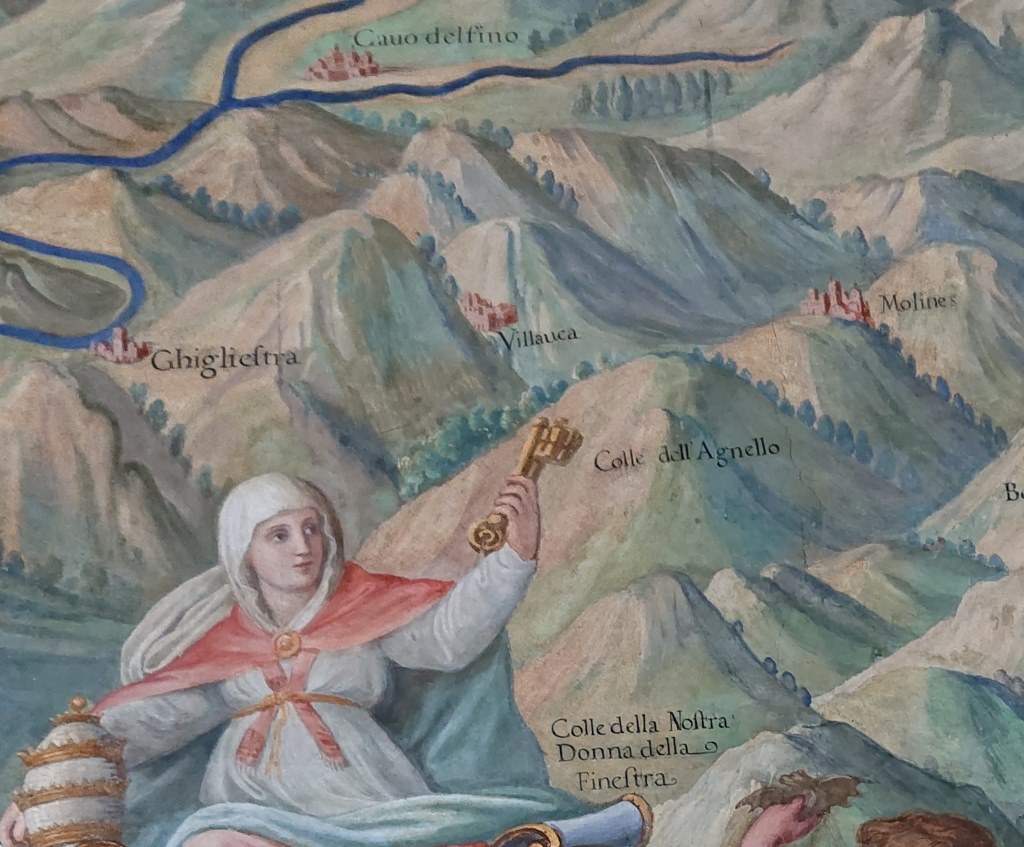 Extrait de la carte du Vatican du sud des Alpes